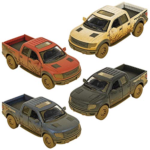 Image of Magicwand 1:46 Scale Die-Cast Metal F-150 SVT Raptor Super Crew【Muddy】 with Openable Doors,Pull Back Action【Colors as Per Stock】【1 Pc】