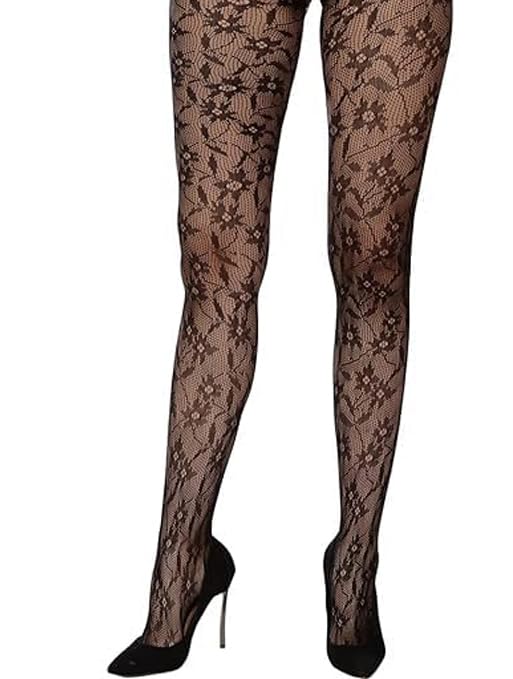 Fashion Fishnet Stockings Lace Patterned Tights for Women Sheer Tights Letter Tights Pantyhose Stockings Leggings(Random Design 1pc)-image-36