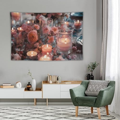 Tapisserie murale fleurs vintage pour masquer un mur vide sans peindre