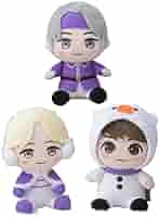 BTS TinyTAN PLUSH TOY（all） TinyTAN BTS Official Plush Toy Fortune Box WINTER VER PURPLE
