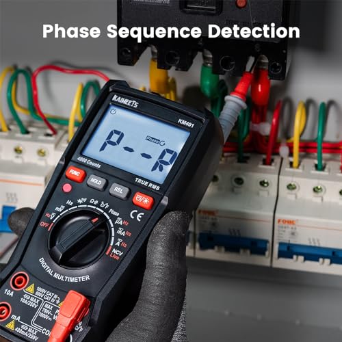 Image of KAIWEETS KM401 Digital Multimeter and Analyzers TRMS 4000 Counts, Accurate Voltmeter with Auto-Ranging Measures DC /AC Voltage & Current, Frequency, Resistance, Continuity, Phase, NCV for Automotive