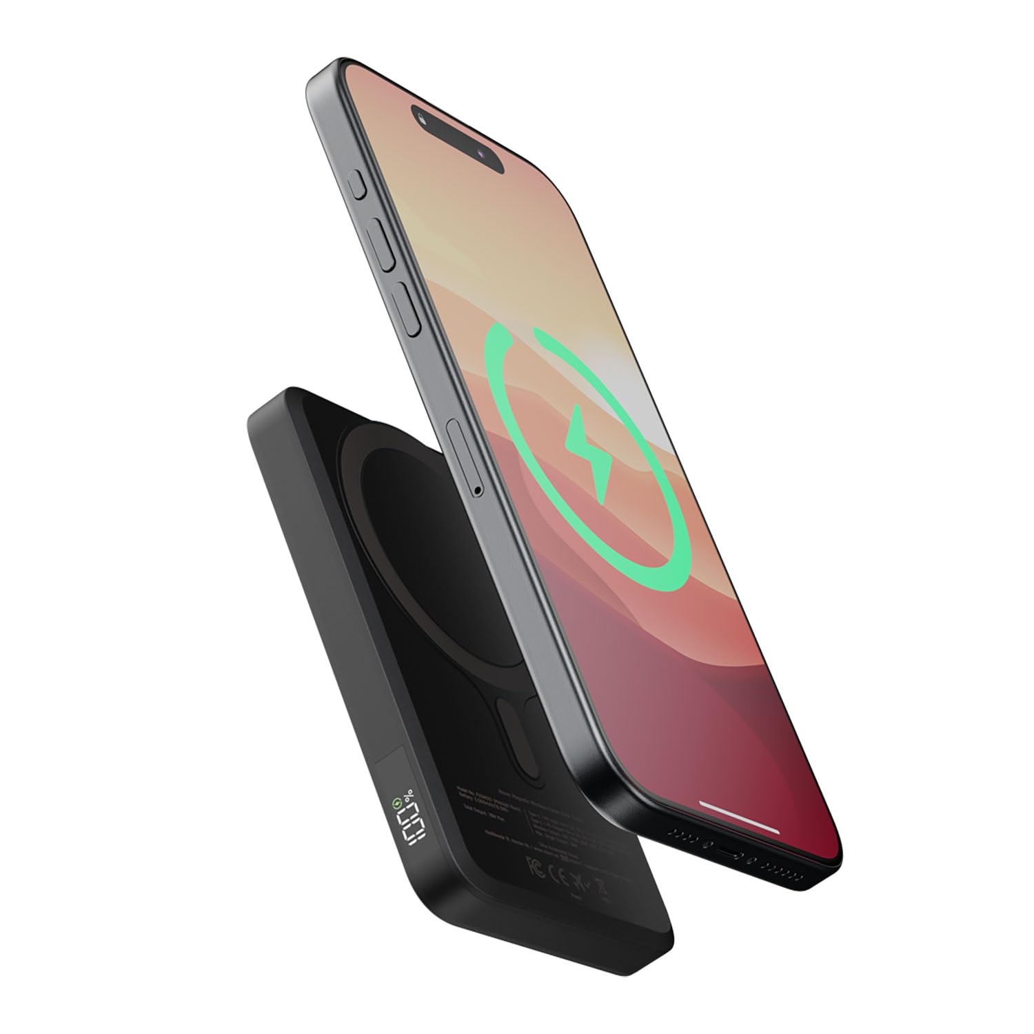 Xtorm Fuel series5 power bank 5000mAh 7.5W magnetico, finitura Premium | Adatto per iPhone e dispositivi compatibili, leggero, sottile, ricarica rapida, display digitale con % carica