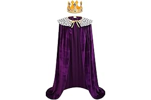 Candy Queen Costume Cape for Adult Medieval Queen Robe with Crown Full...
