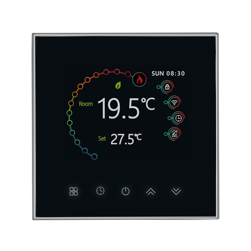 Smart Thermostat for Electric Heating, Programmable Heating Thermostat WiFi Batteries, Temperature Controller Compatible with Alexa Google Home, Remote Control by Smart Life App