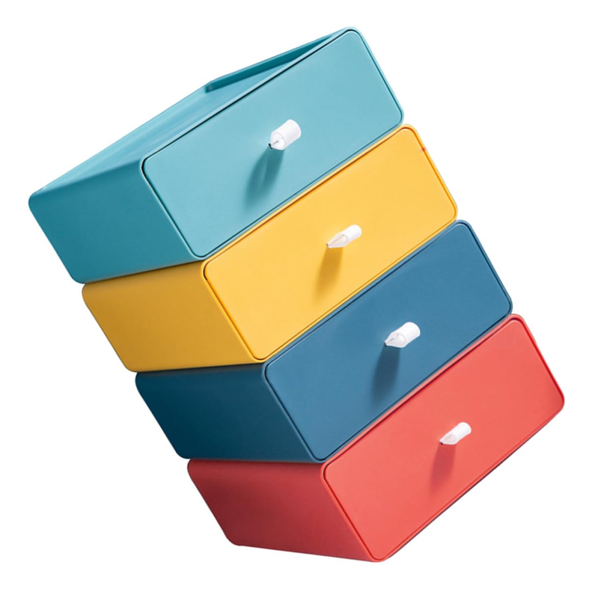 Set di 4 cassetti per scrivania da ufficio, soluzione di archiviazione per piccoli oggetti, divisore per cassetti da scrivania, casa e ufficio, accessori salvaspazio