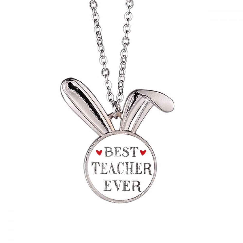 Collier lapin Best Teacher ever à porter fièrement en classe - 5