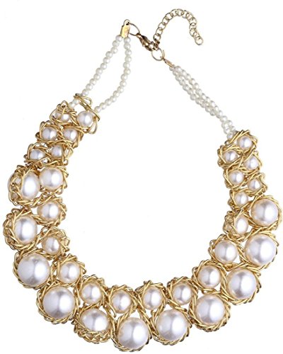 JDX Big Pearl White Necklace for Girls and Women