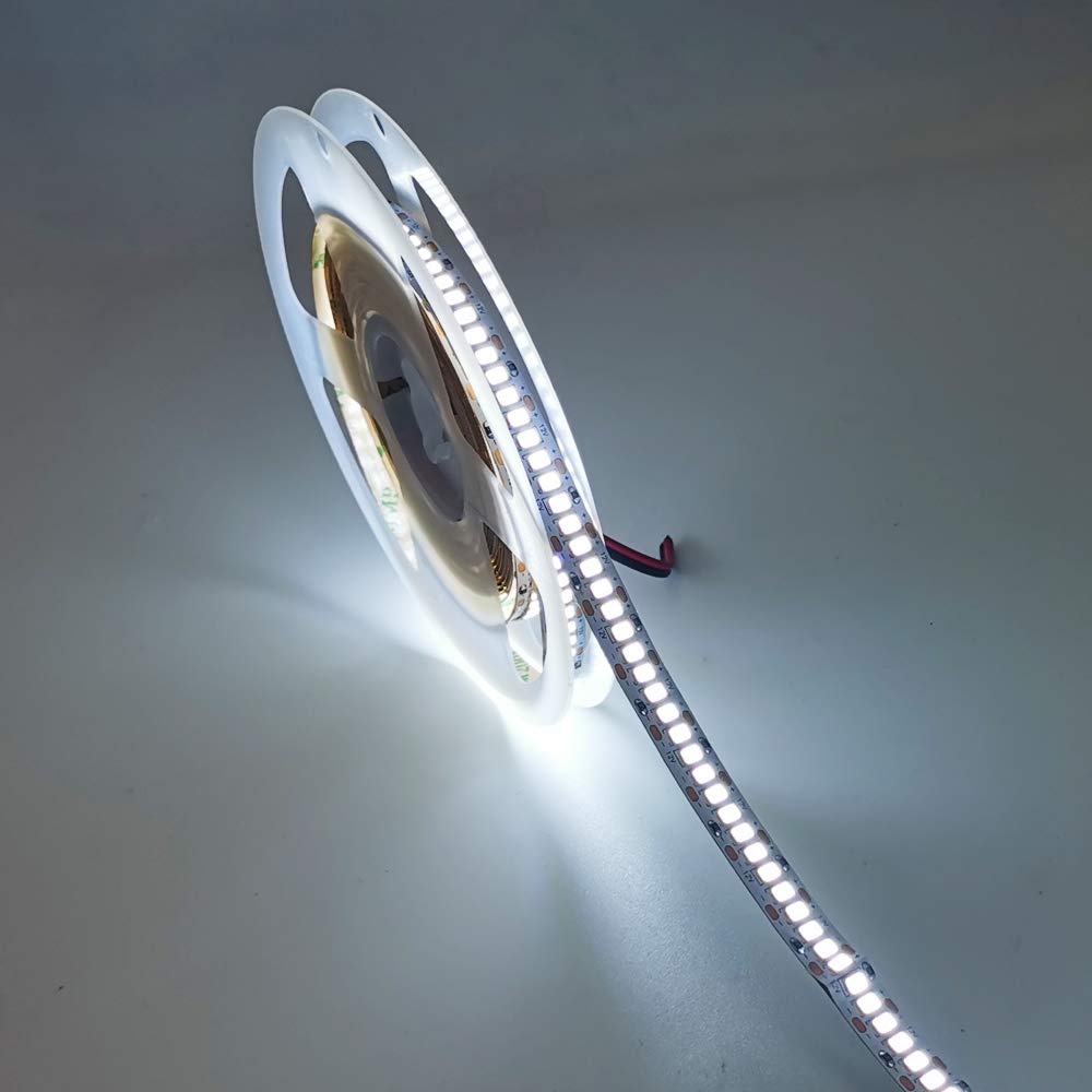 Double Row 5M 1200Leds 2835 Cool White LED Strip Light Waterproof IP67 DC12V