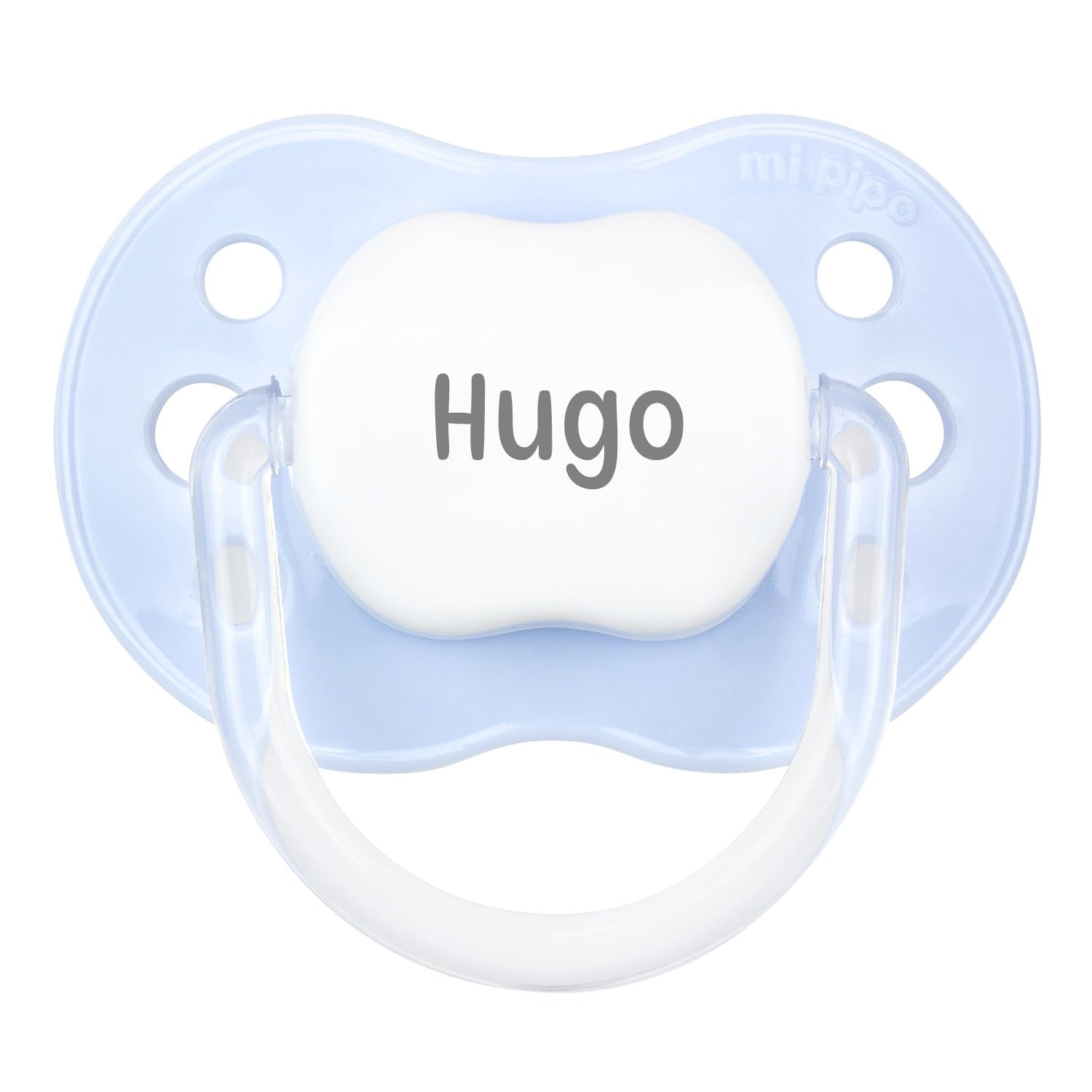 Canastilla Bebe Personalizada Azul | Cesta Bebe Recien Nacido con Manta, Doudou, Chupete, Pañales y Accesorios | Set Regalo Nacimiento Completo, Nombre Bordado, Poliéster