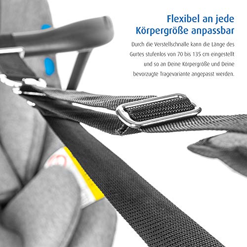 reer 85021 Clip&Go Carry Tragegurt für Baby-Schalen, universell, ergonomisch, Schwarz