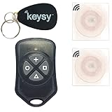 Keysy RFID Duplicator - Copy Key Fobs and Key Cards (HID, AWID, Indala, Keri + More) Reader Writer Copier Including (Key Fob 1pcs, Stickers White 2pcs)