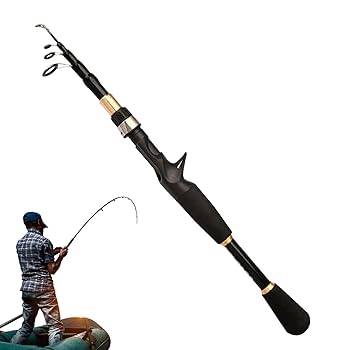 Amazon | ポータブルルアーベイトロッド、超軽い伸縮式釣り竿