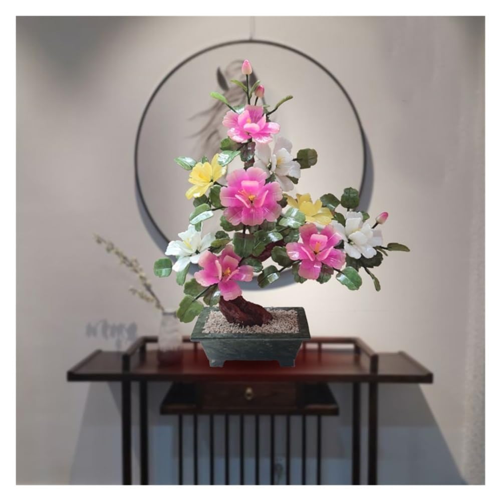 Drzewo Bonsai Chińskie Bonsai doniczkowe Jadeit na biurko w domu do domowego biura, półki na biurko, salonu