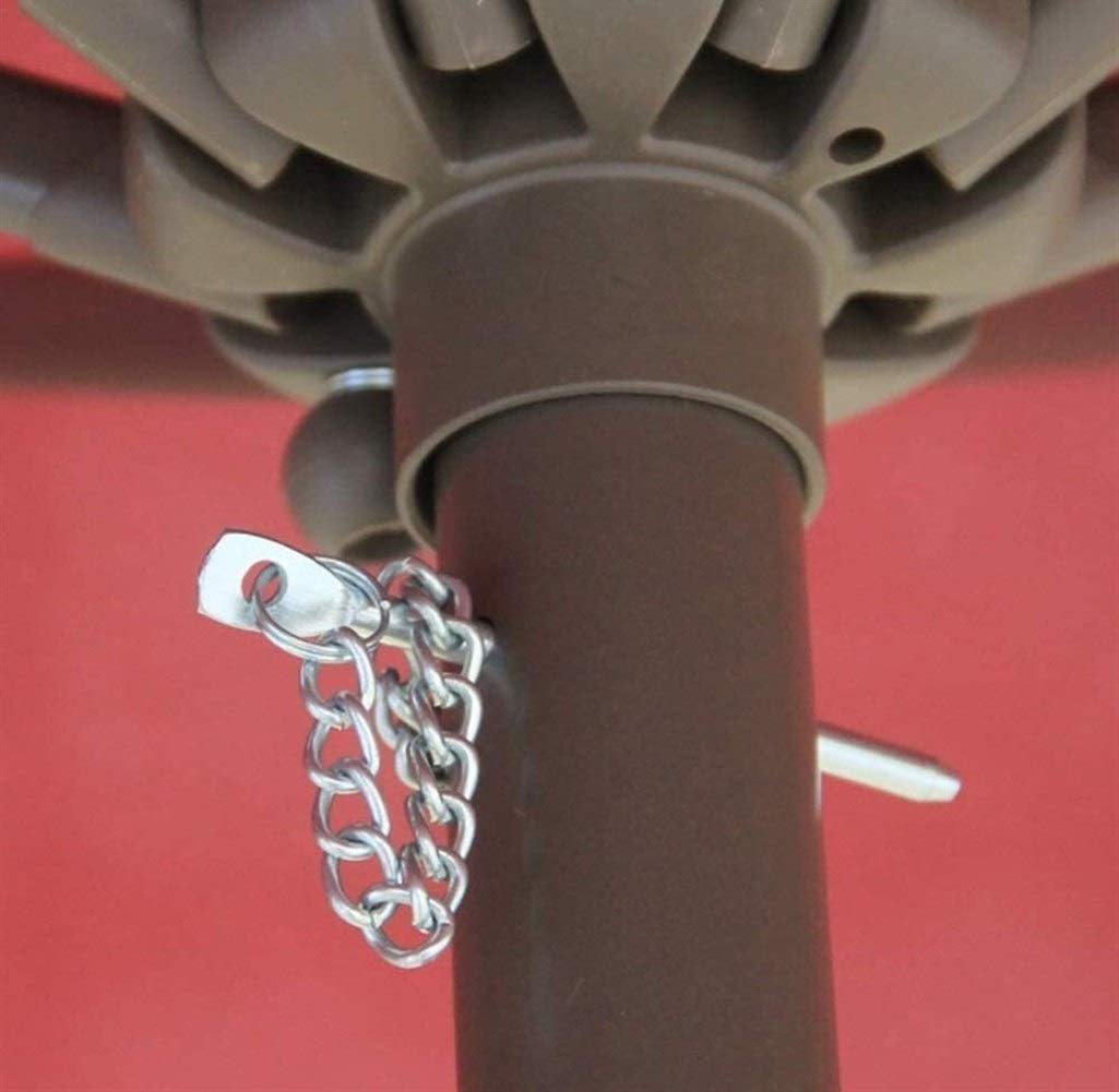 XYNSNDB Parasol tarasowy 2,25 m / 7,4 stopy, parasol stołowy na zewnątrz, mały parasol z korbą i przyciskiem odchylania, 8 żeberek, niebieski, zielony, beżowy