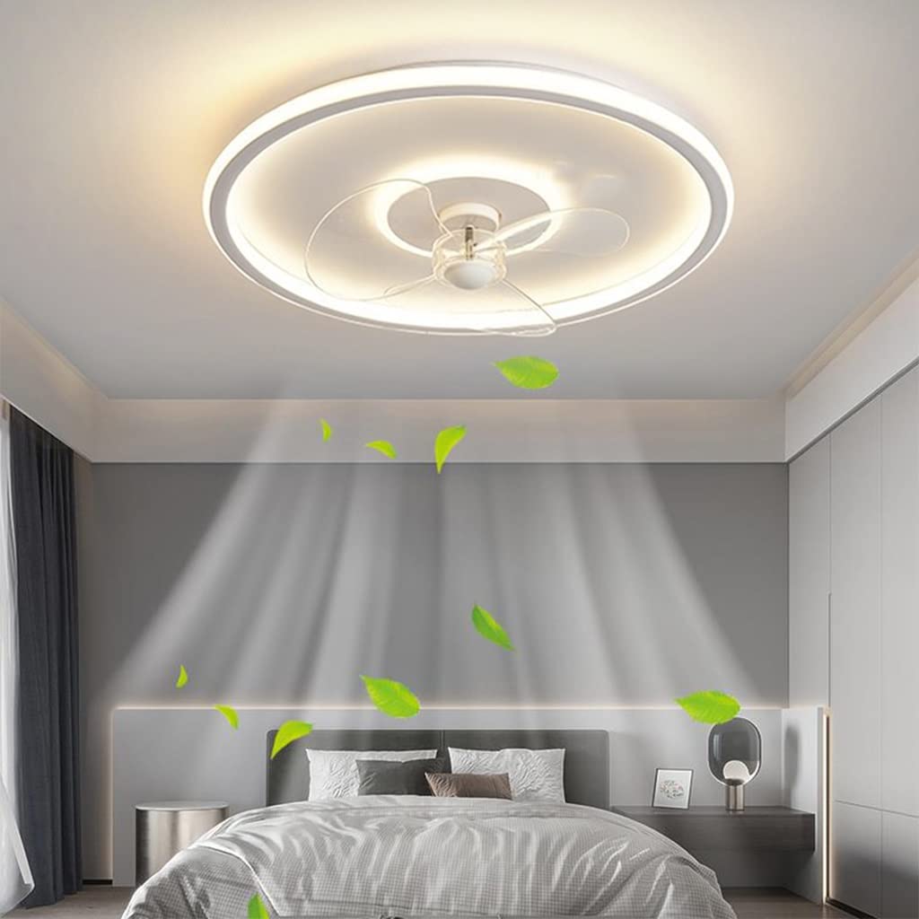 Iluminación De Ventilador De Techo Led, Luz Ventilador Silenciosa Ajustable Brillo Color 36w Luz Ventilador De Techo Creativo AcrÃlico Nuevo Dormitorio Moderno Lámpara Mesa Comedor Infantil ( Tamaño :