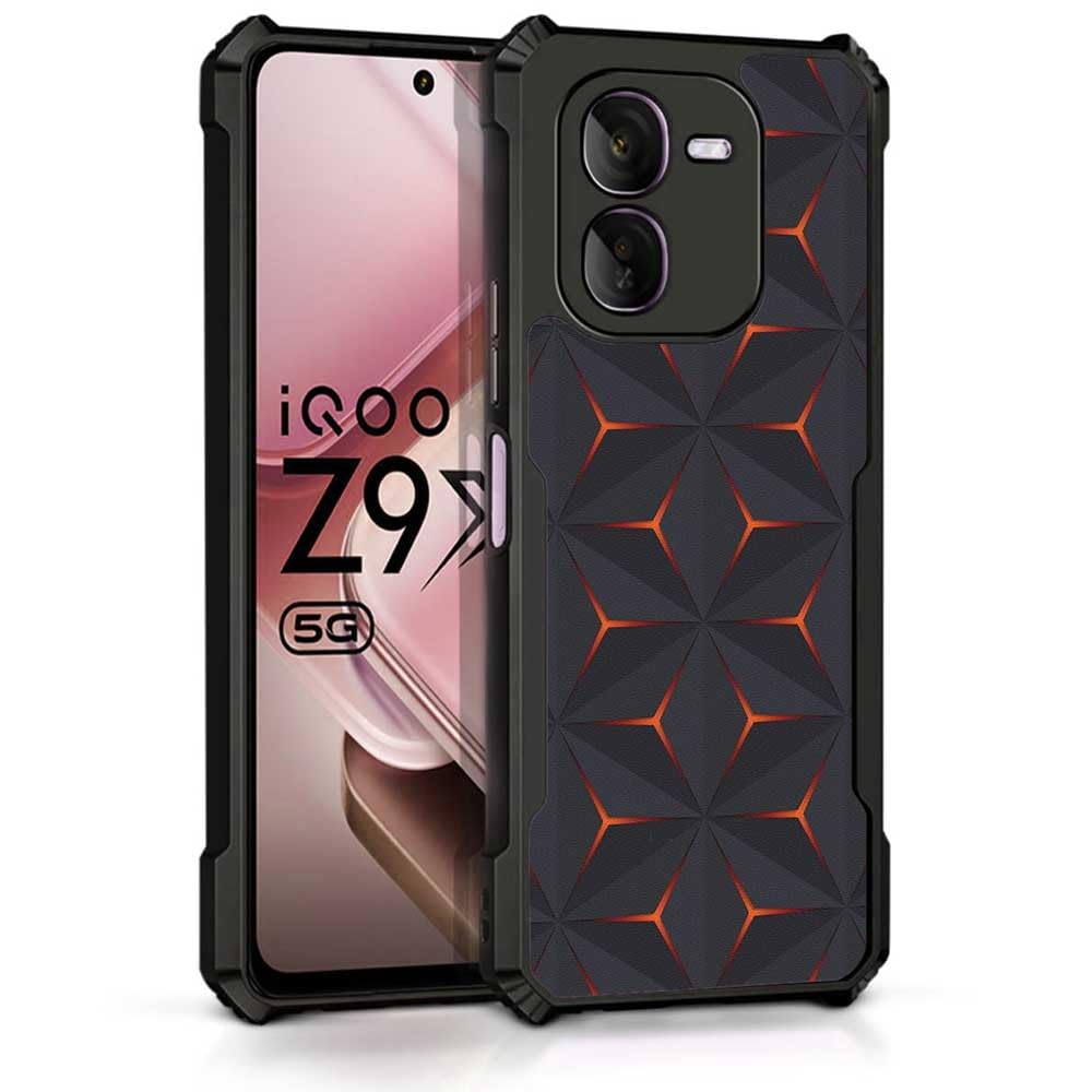 COBERTA Back Cover for iQOO Z9X 5G Back Cover Case - Grey and Orange traingles PT99 D11546 (B0D5Y9PBQ5) Amazon Price History, Amazon Price Tracker
