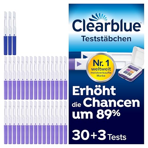 Clearblue 33 Tests Kinderwunsch Fertilitätsmonitor, Zykluscomputer...