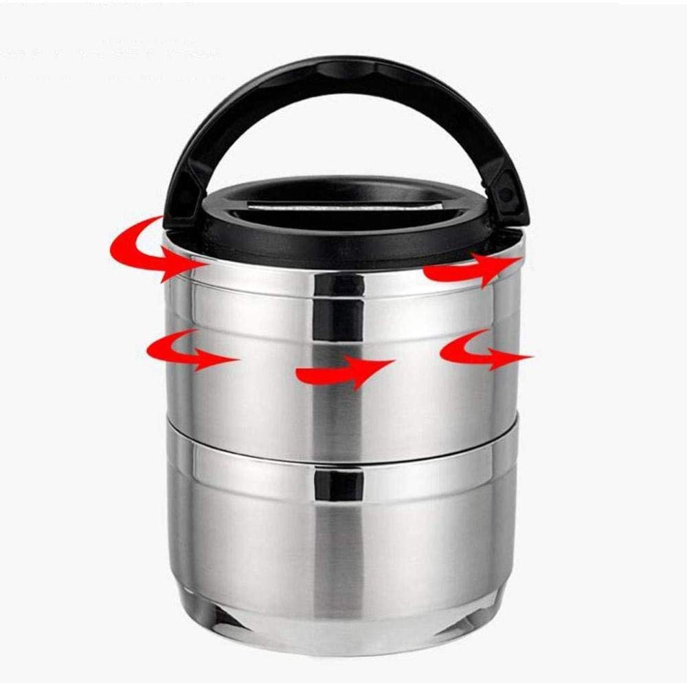 Fiambrera multicapa de acero inoxidable Fiambrera para estudiantes adultos de gran capacidad Fiambrera portátil con aislamiento térmico sellado multicapa Fiambrera para niños y adultos con fiambrera
