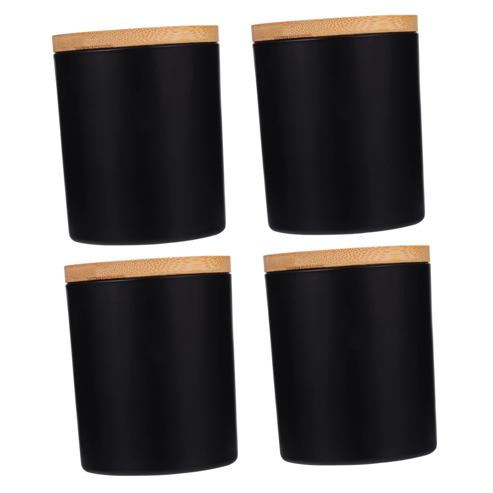 Beatifufu 4sets Glass Candle Jars with Lids for Glass Containers for Home Decor and Giving for Living Room and Bedroom