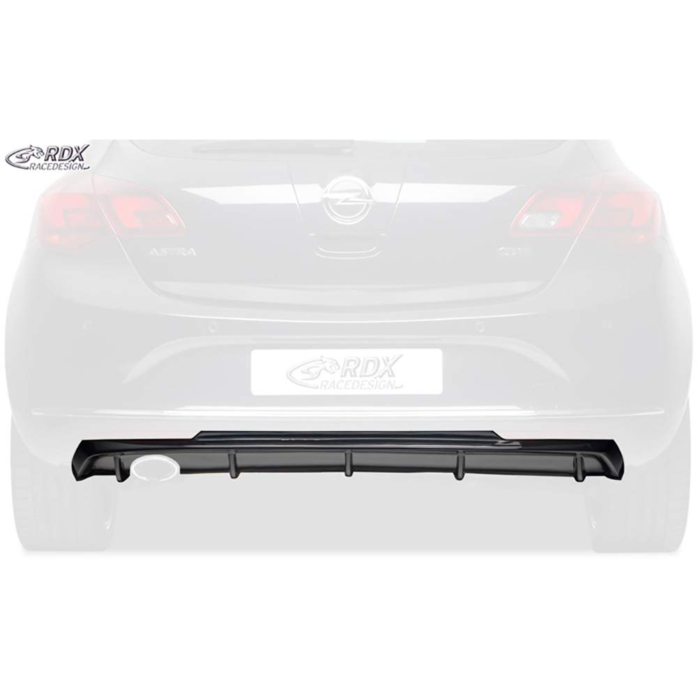 Jupe arrière 'Diffuseur' compatible avec Opel Astra J 5-portes 2009-2015 excl. Sportstourer (PUR), grise