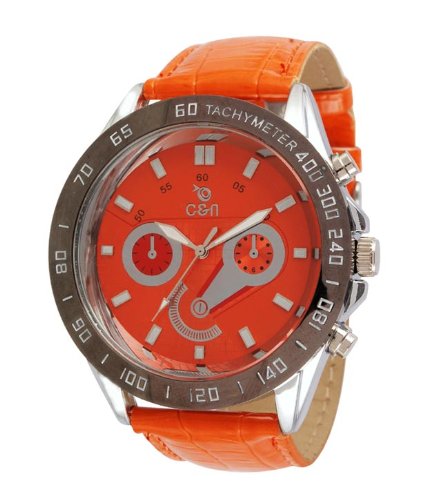 Chappin & Nellson New Analogue Gents watche with Water Resistant Metal case, Orange Dial and Orange Leather Band. (B00FMRKTAW) Amazon Price History, Amazon Price Tracker