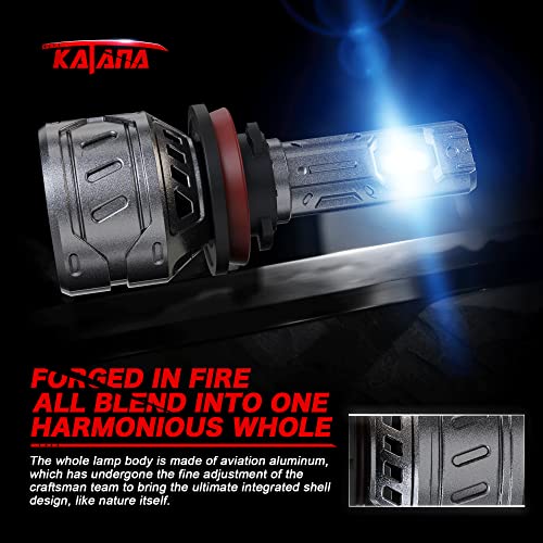 Image of KATANA Fog Light Bulb 400% Brightness 6500K Plug and Play of 2 | H11 Bulbs,Cooling Fan,1:1 Size