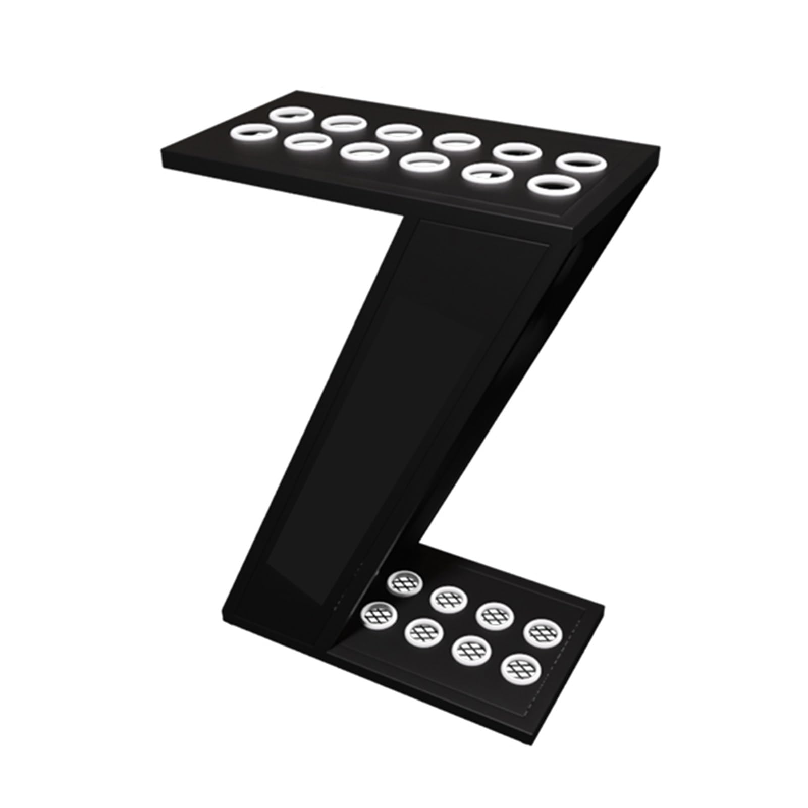 ZFUCMAYL 12-hole Billiard Cue Holder,Iron Billiards Pool Stick,Floor-standing Display Floor Storage,Space-saving(Black)