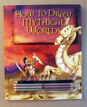 Paperback How to draw mythical worlds Book