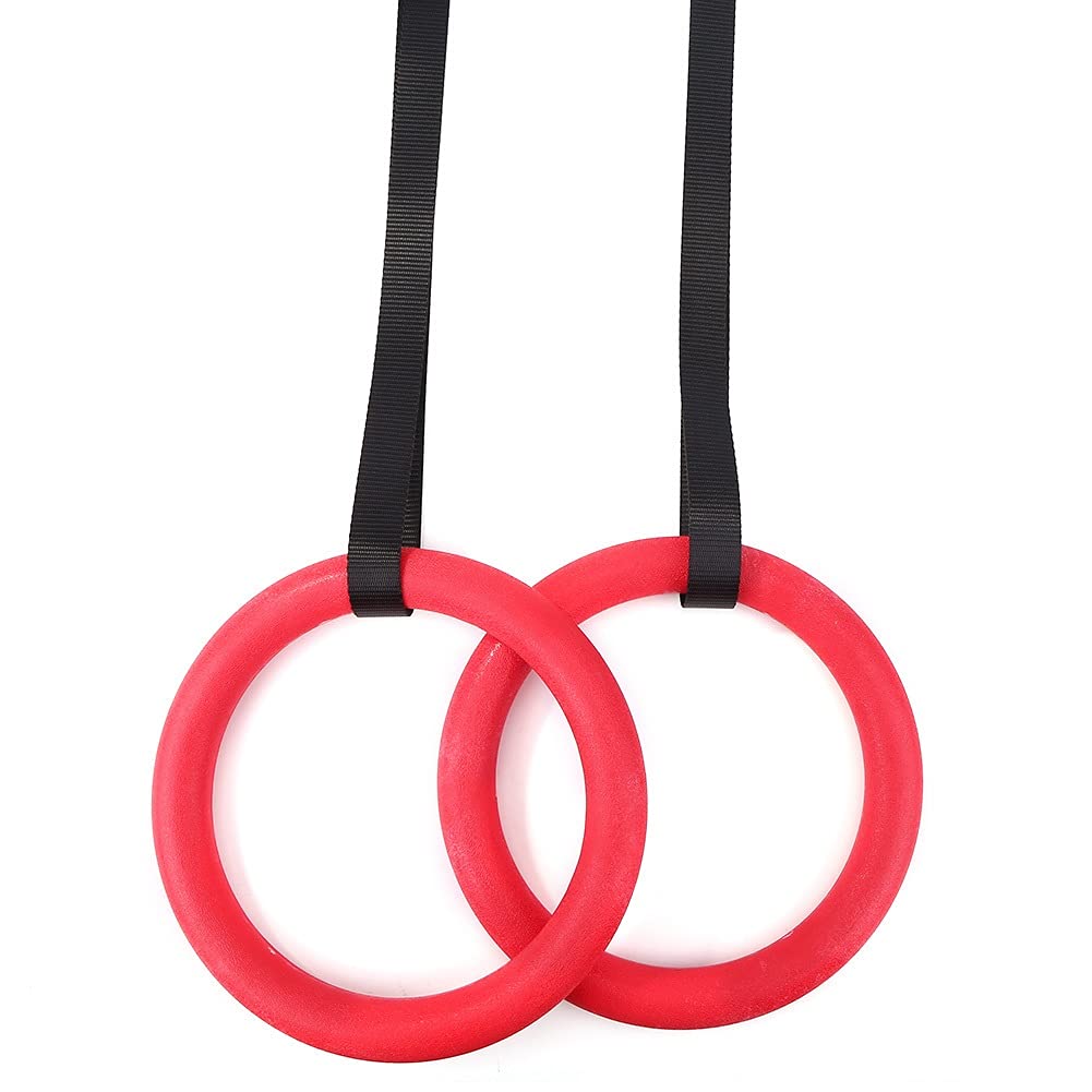 Anelli per il fitness, 1 paio di anelli da ginnastica in plastica ABS multifunzionali, pratici e comodi, for esercizi di trazione e allenamento muscolare