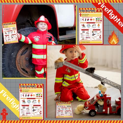 Image of Eaasty 6 Pack Kids Pretend Play Notepads 4x6 Inch,Boys