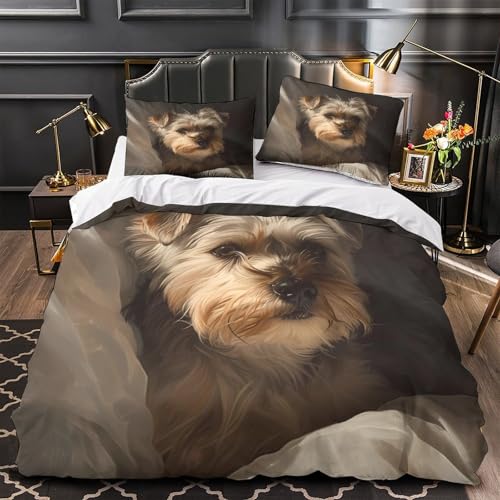Housse de Couette Chien 3D Art Premium en Microfibre Inaltérable - 2