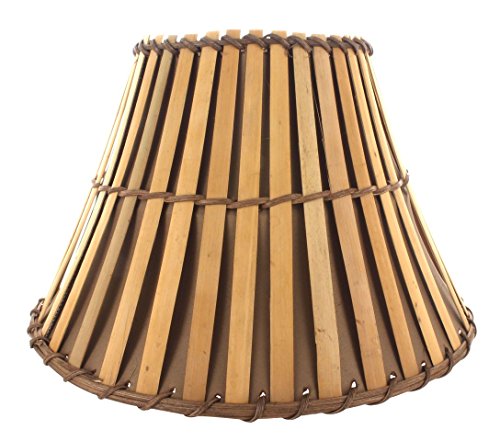 Upgradelights All Natural Bamboo 12 Inch Washer Fitted Lampshade 6x12x8