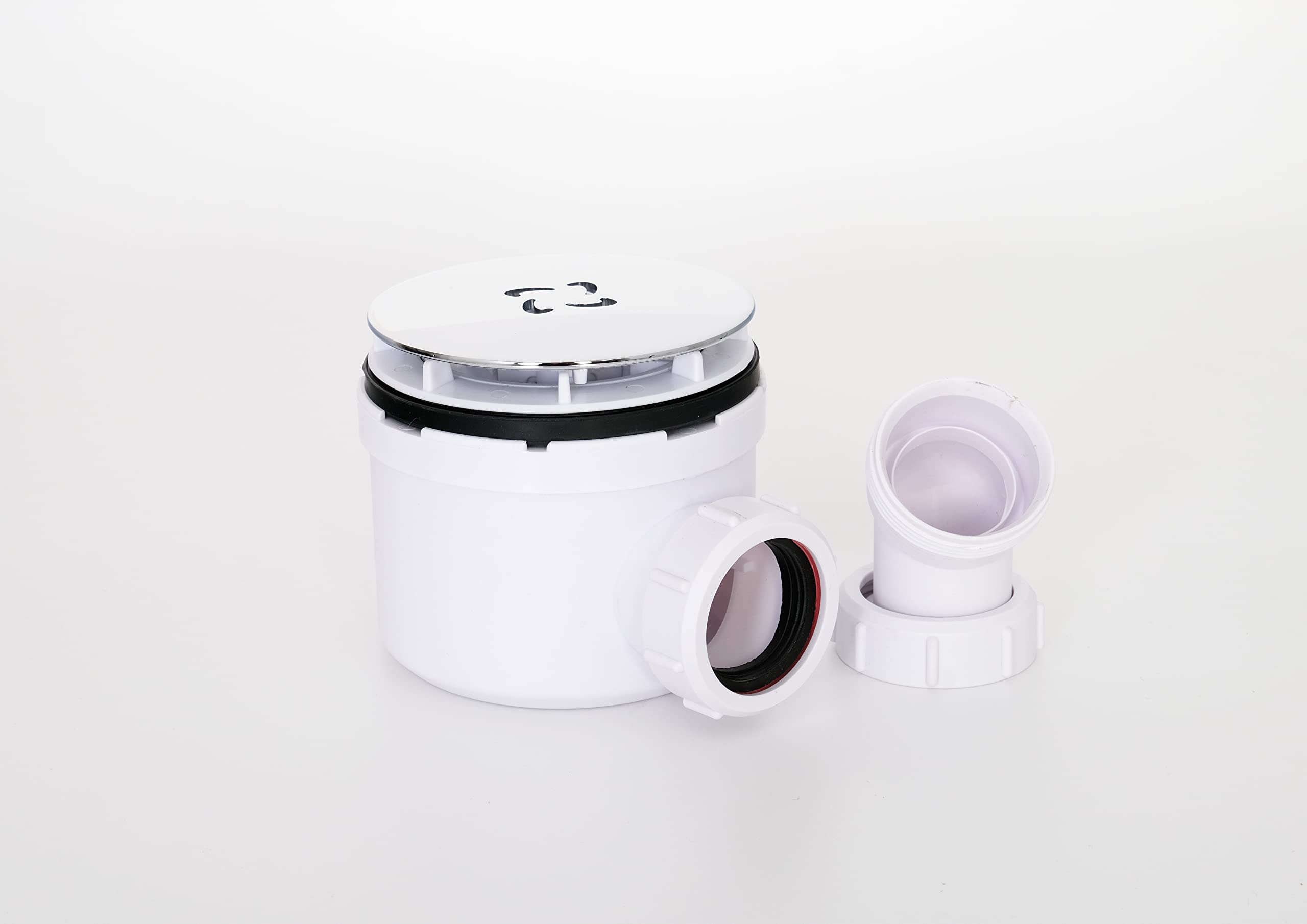 Excel Home Bonde de douche avec couvercle de 90 mm – Débit rapide et facile à nettoyer (chromé)