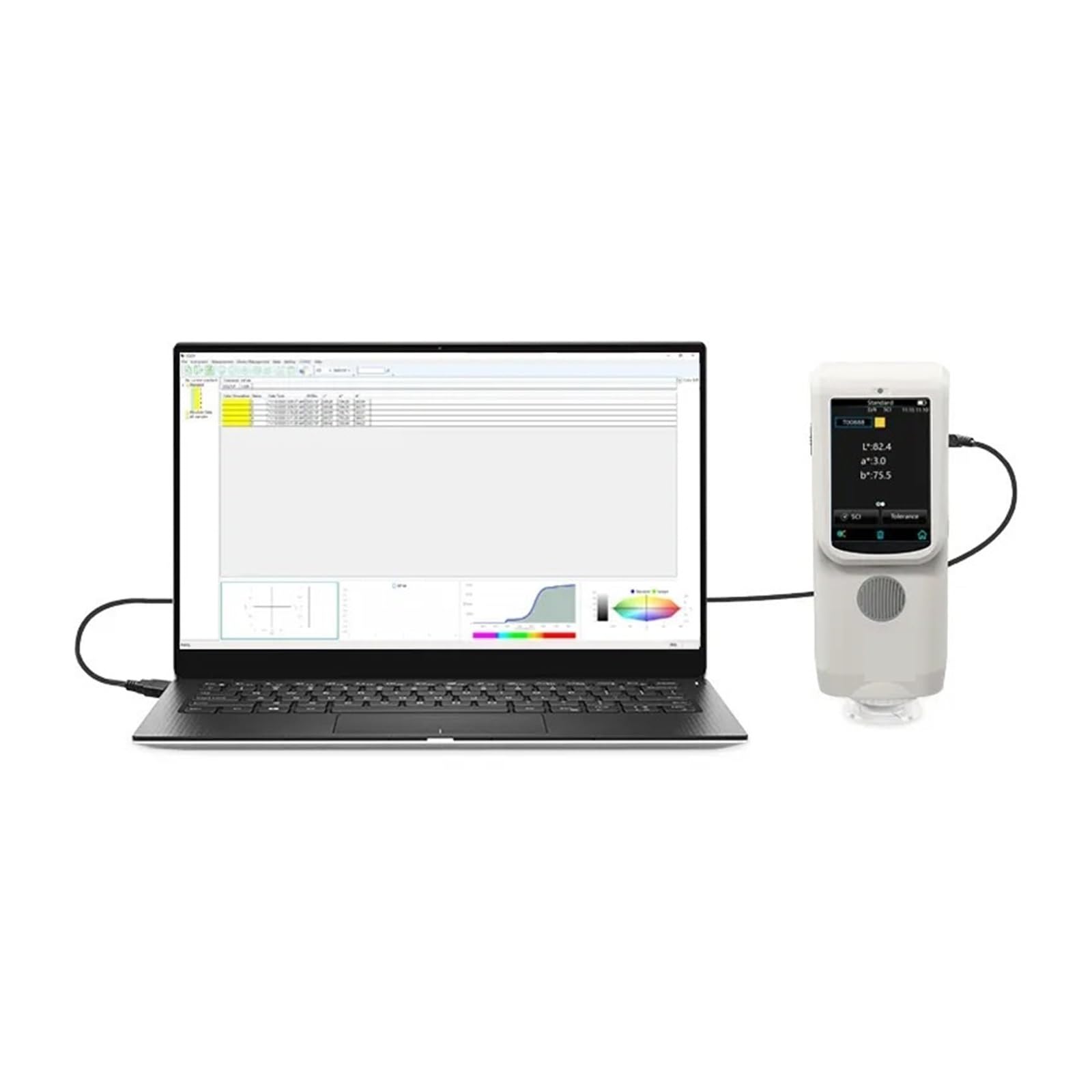 colorímetro, Espectrofotómetro de color TS7030 con fuente luz LED espectro completo 32 grupos y doble ángulo D/8 apertura 8 mm