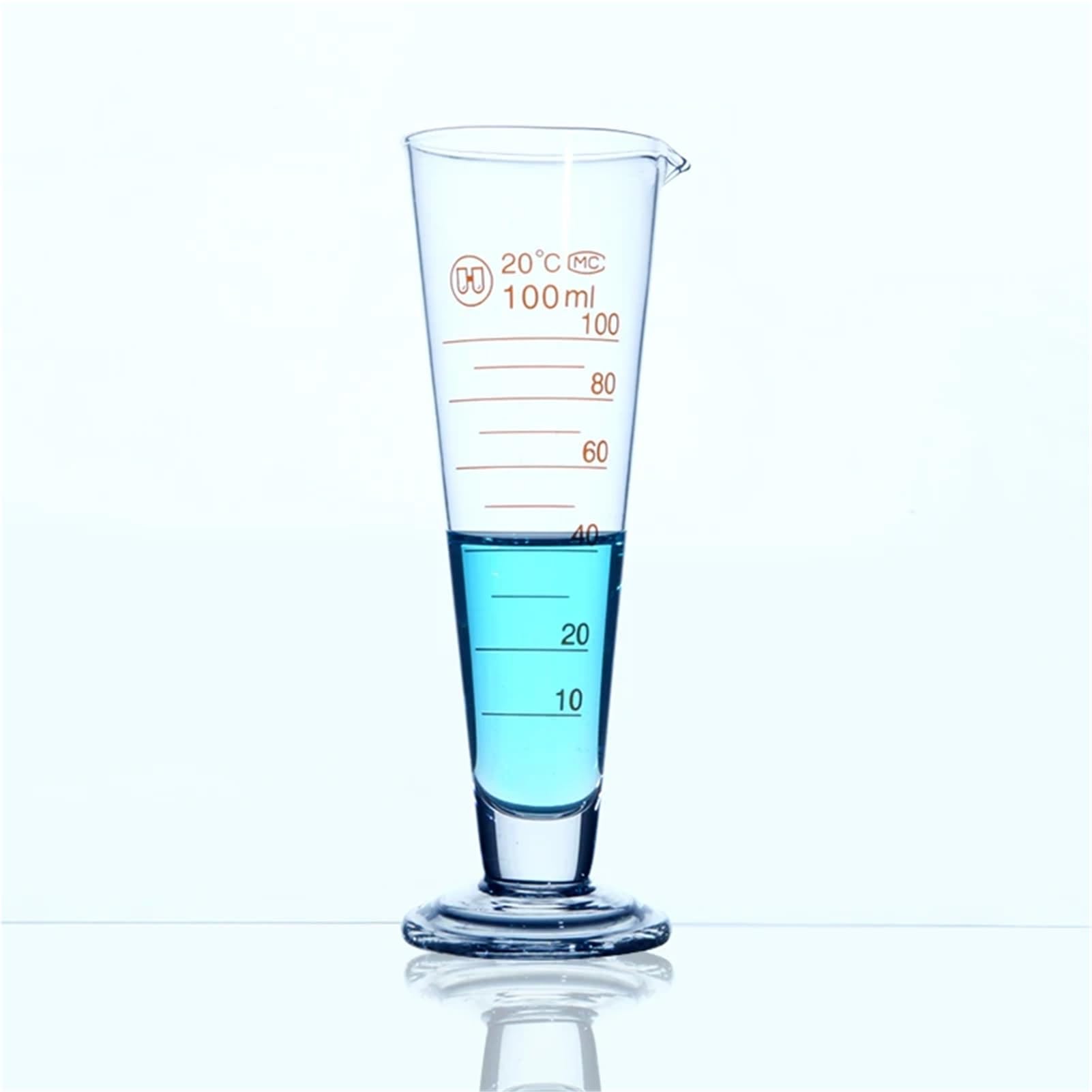 6 Stück / Set aus konischem Chemie-Messglas, konischer Messzylinder, Laborzubehör aus Borosilikatglas