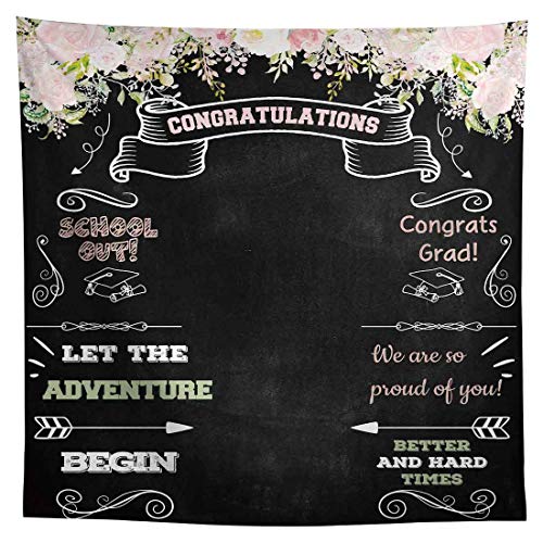 Up To 40% OFF Allenjoy 8x8ft Congratulate Graduation Backdrop Class of Congrats Grad Floral Chalkboard for College Prom Pictures Candy Table Dessert Party Ceremony Decor Banner Event Photo Booth Shoot Background 🛒 Flash Sale Allenjoy 8x8ft Congratulate Graduation Backdrop Class of Congrats Grad Floral Chalkboard for College Prom Pictures Candy Table Dessert Party Ceremony Decor Banner Event Photo Booth Shoot Background