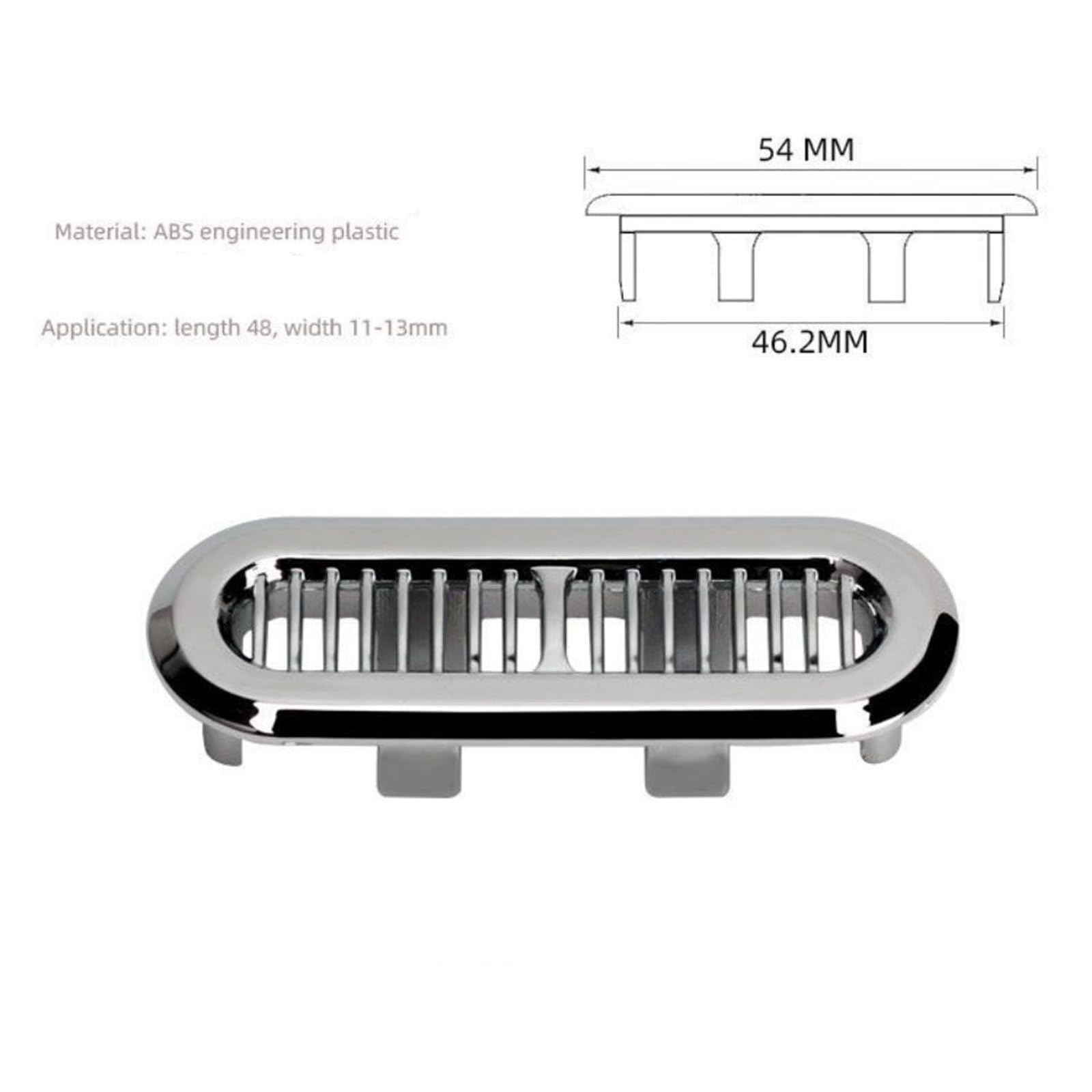 4 Pezzi Coperture per Troppopieno per Lavandino del Bagno, In Plastica ABS Cromata Inserto Ovale Tappi Rotondi per Scarico del Bacino Parti di Ricambio Decorative