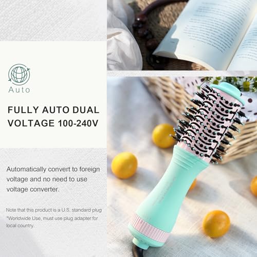 Image of Travel Dual Voltage Hair Dryer Brush,120-240V European Hair Dryer Brush
