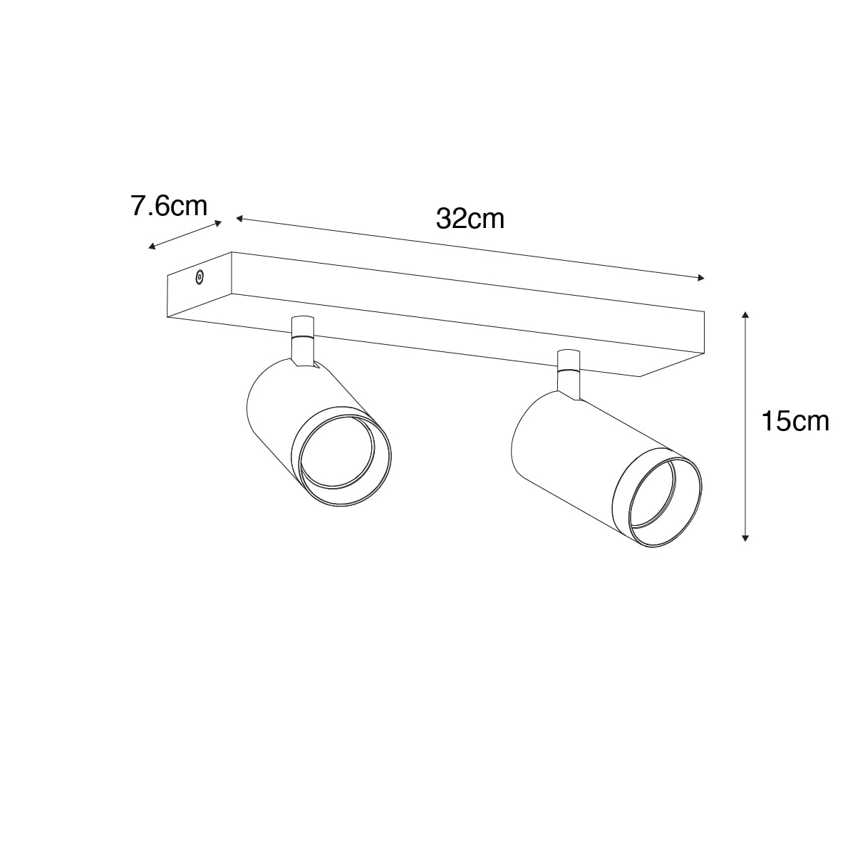 Qazqa jeana luxe - Faretto da soffitto/parete Moderno - 2 luce - L 32 cm - Nero - Moderno - Soggiorno I Camera da letto I Sala da Pranzo I Cucina