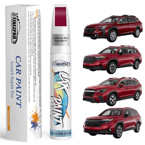 Image of M1Y Crimson Red Pearl Touch Up Paint for Subaru, Color Exact Match Car Paint Scratch Repair Remover Pen Kit Quick & Easy Fix Vehicle Chips and Automotive Nicks Scuff
