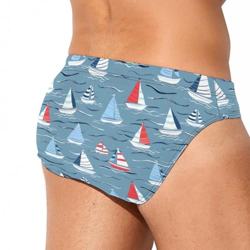 Ocean Boats Novelty Men's Brief Swimwear Pants Swimming Trunks Beach Shorts Underwear3