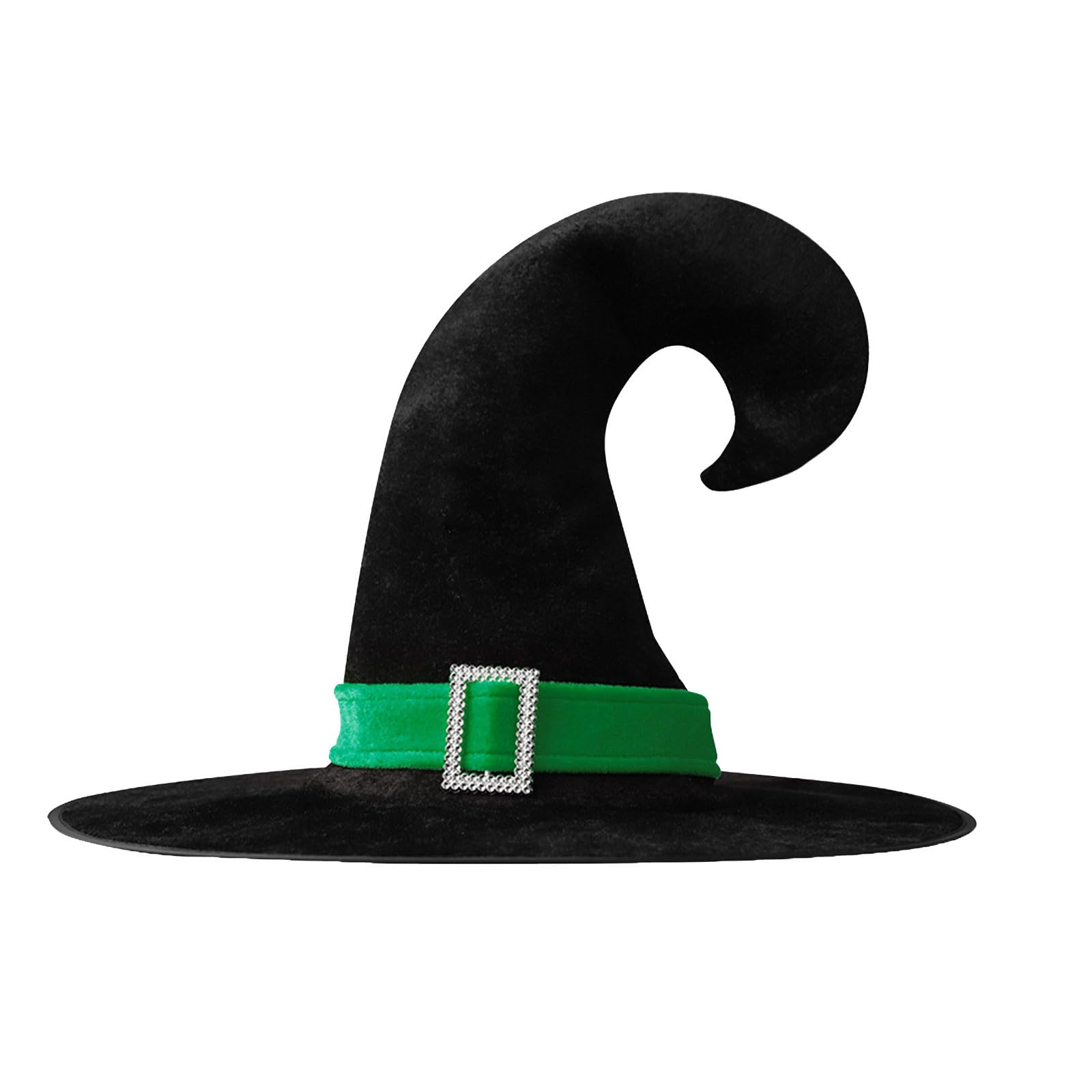 GPAHRRDNIJ Halloween Witch Hat Wide Brim Pointed Hat for Wizard Men Costume Cosplay Party Accessory (Green)