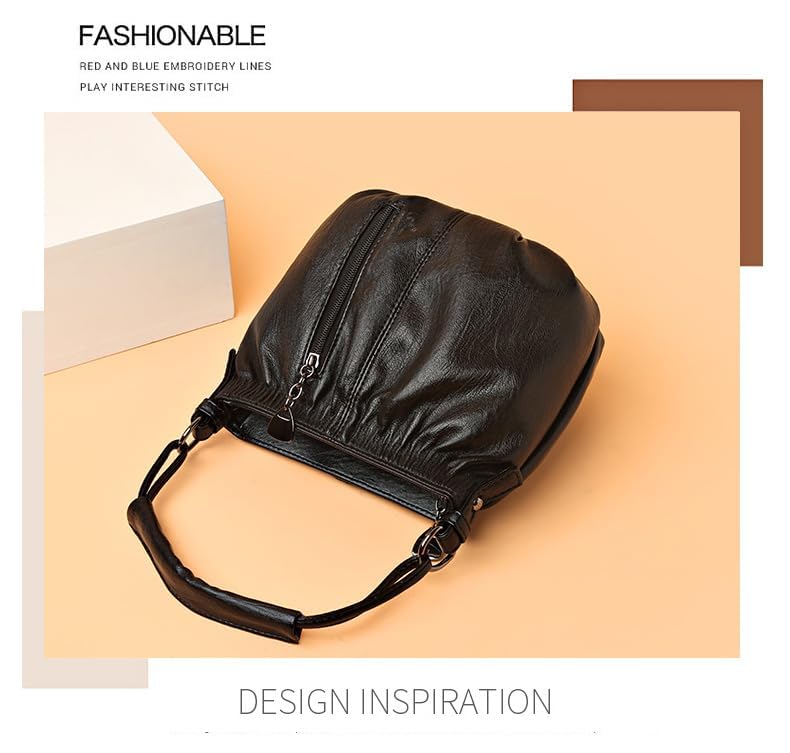 Vintage Woven Shoulder Bag – Soft PU Leather Tote with Adjustable Strap, Spacious for Everyday Use & Travel4