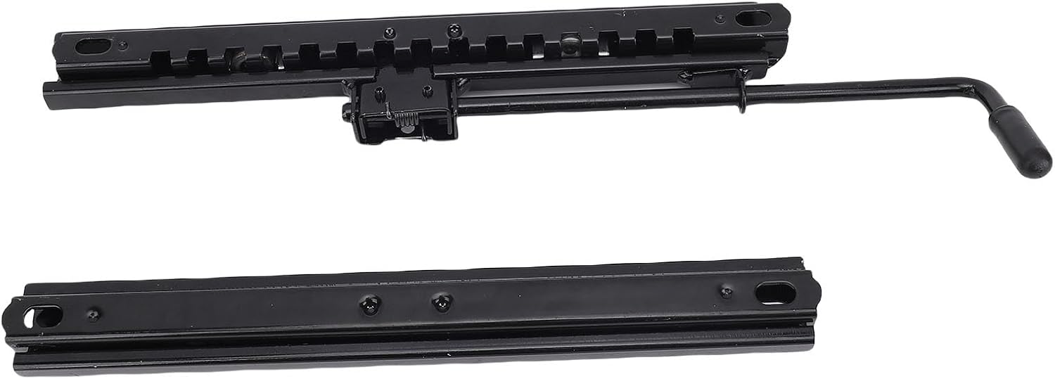 310mm Seating Slide Rail Set Automotive Sliding Track Manual Adjustable 90mm Travel Black Paint Coated Cold Rolled Steel for RV Car Seats Replacement