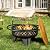 Panovue 32 Inch Outdoor Fire Pit with Grill, Wood Burning Firepit for Outside with Lid/Fire Poker, Metal Round Fire Pit Table for Patio Backyard Garden Bonfire Party