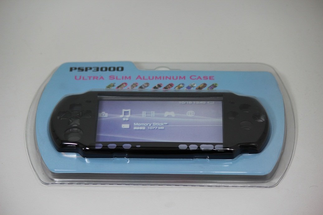 Amazon | PSP-3000保護アルミニウムケースメタル黒 | ケース・プロテクター
