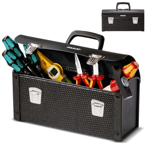 PARAT NEW CLASSIC Individual S leere Werkzeugtasche 7 L | Kompakte & leichte Ledertasche für Werkzeuge | Robuste und langlebige Handwerkertasche | Mit Tragegriff & Steckschlössern