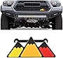 Miytsya Pack-1 Tri-Color Grille Emblem, Car Truck Badge Fits for Tacoma 4Runner, Car Decoration Accessories, Triangle Grille Emblem for Car (Triangle-Yellow, Orange, Red)