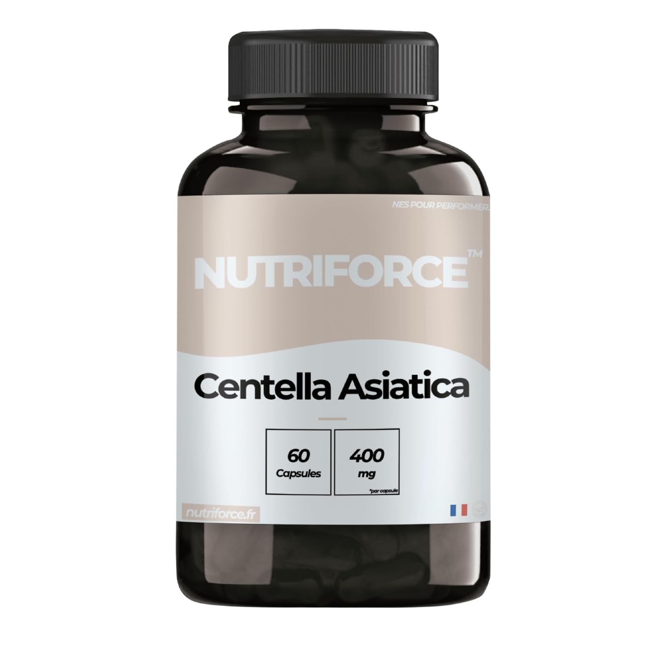 Centella Asiatica 400mg – Gelenke, Haut & Stress – Stärkste Kollagensynthese & GABA-Aktivierung – 100% Vegan – 60 Tage – Frankreich