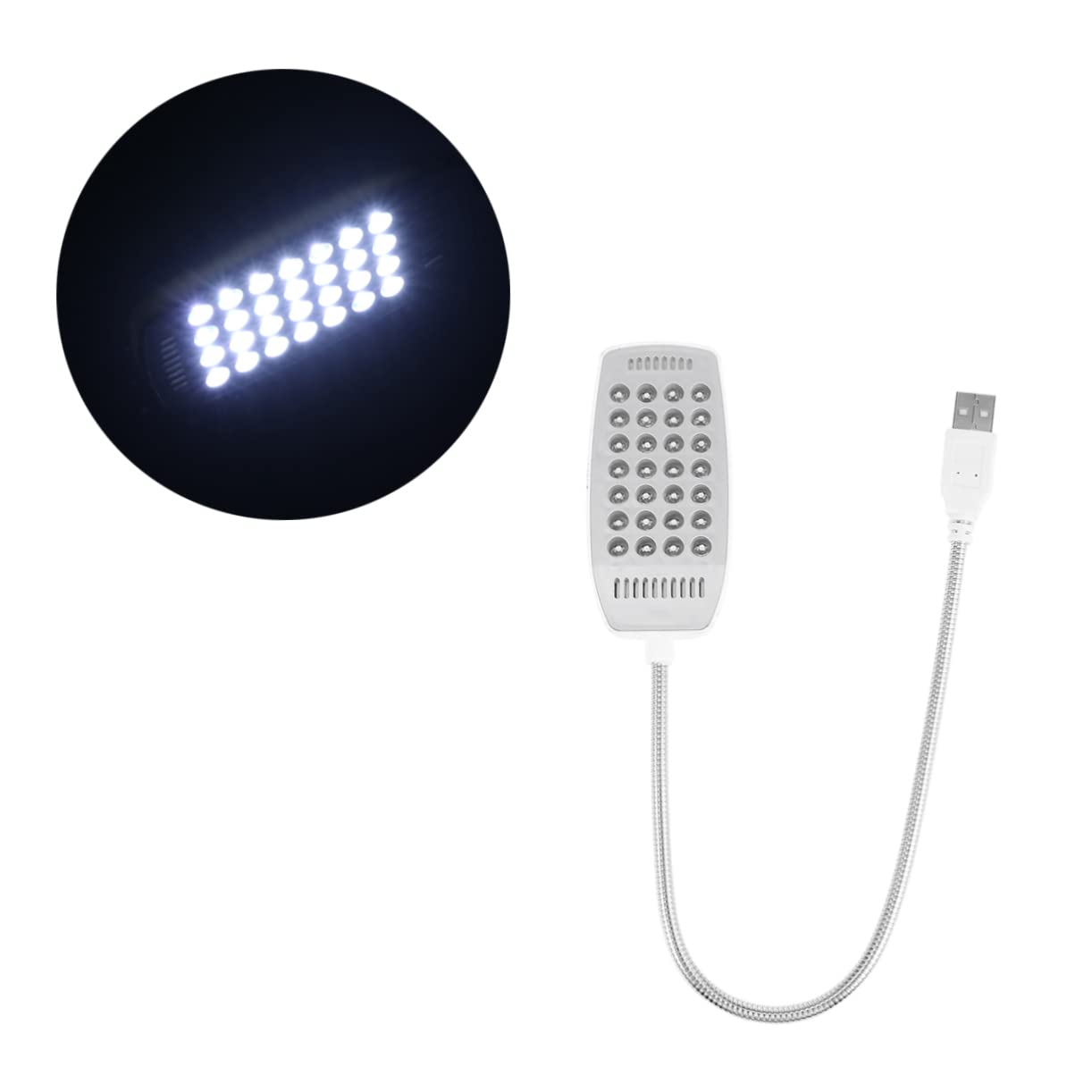 POPETPOP USB Reading Lamp with LED Lights Flexible Gooseneck for Lighting Angles Eye Caring USB Light for